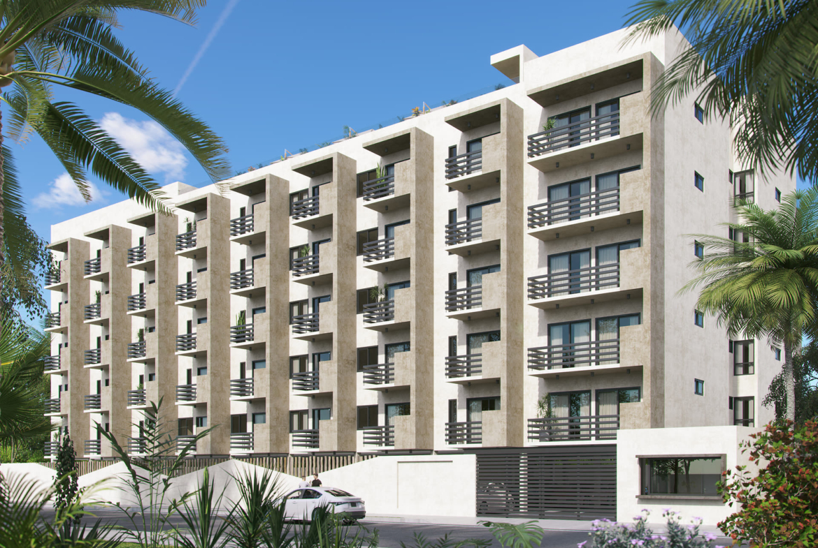 HANA NI - façade principale, projet immobilier à Cancún
