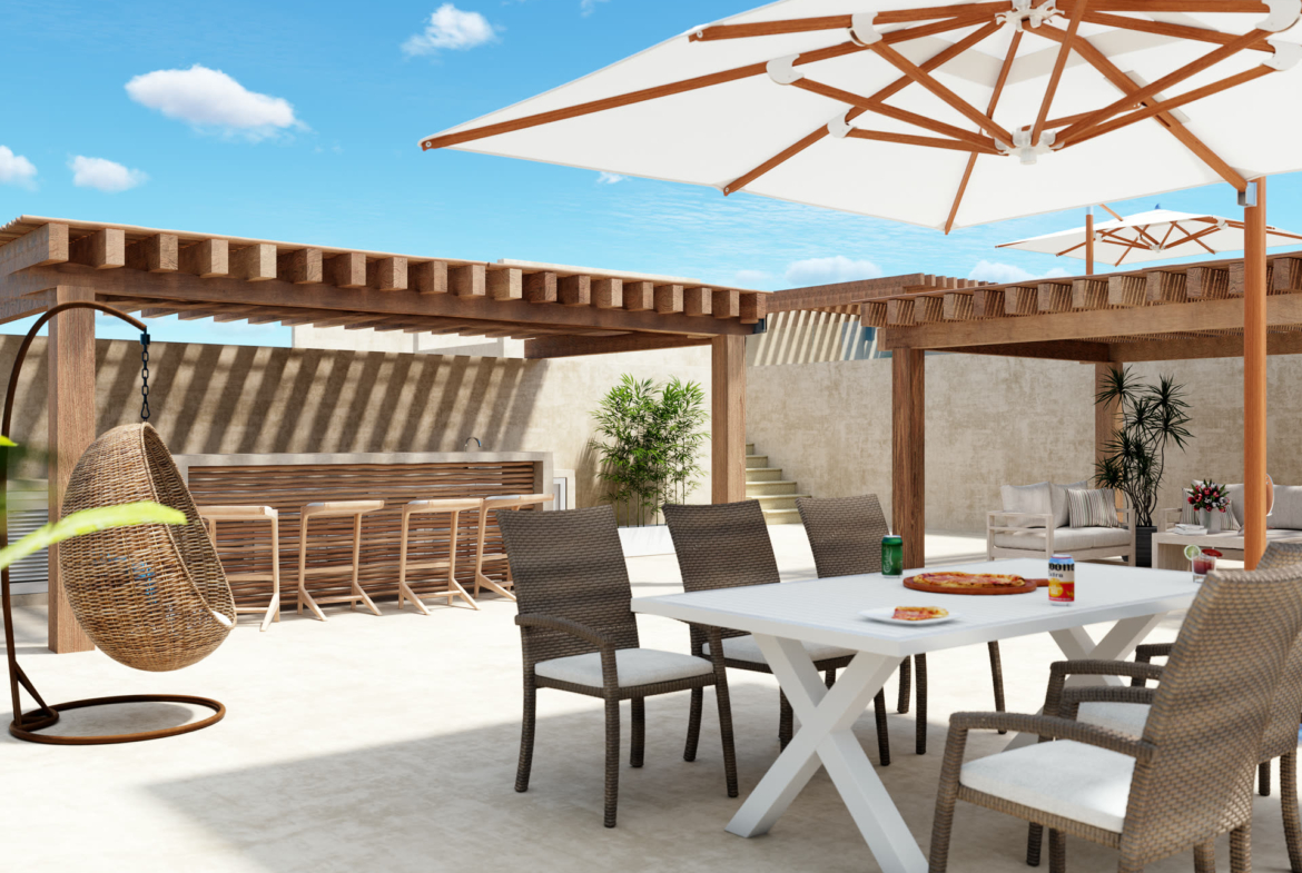 HANA NI - terrasse sur le toit, projet immobilier à Cancún