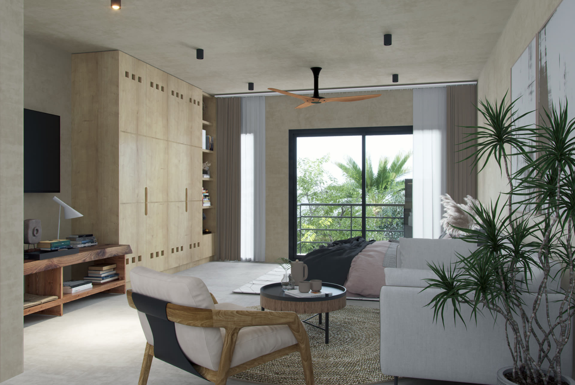 HANA NI - intérieur typologie B, projet immobilier à Cancún