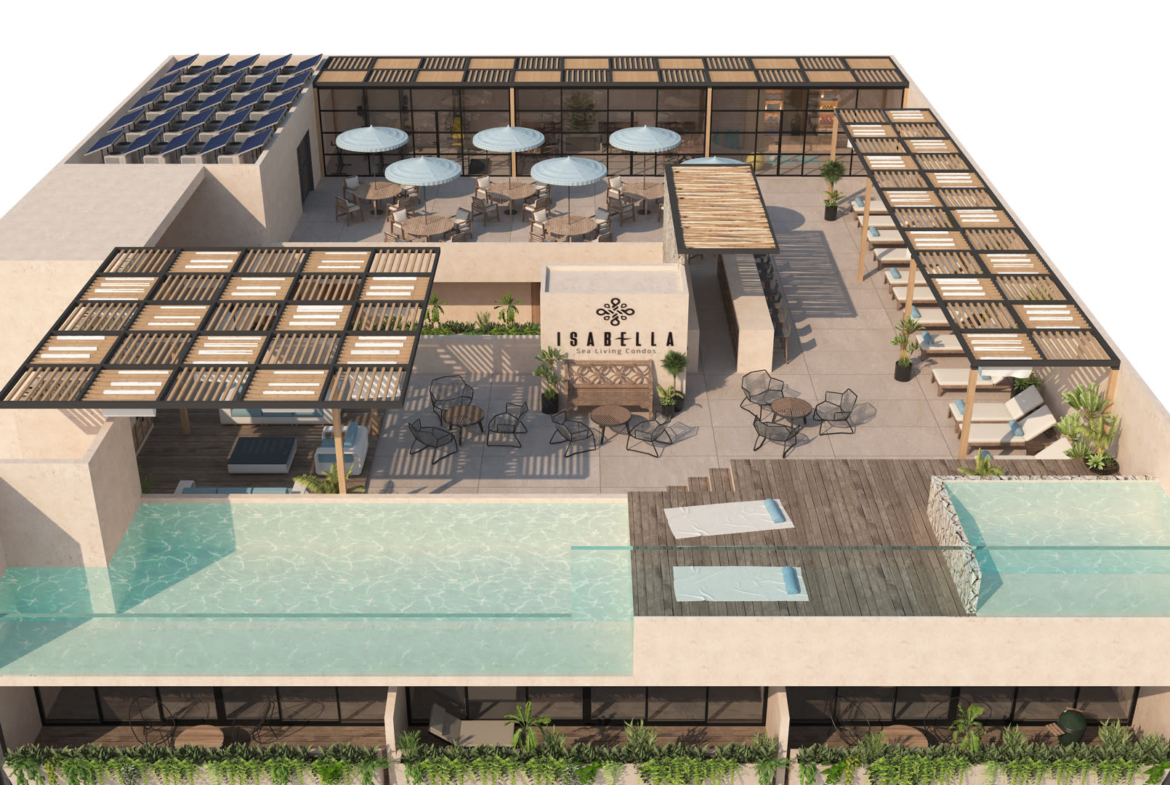 Isabella - rooftop vue aérienne, projet immobilier Team Dan Alex