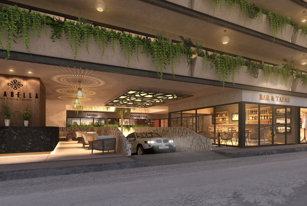 Isabella - lobby et aire commerciale, projet immobilier Team Dan Alex