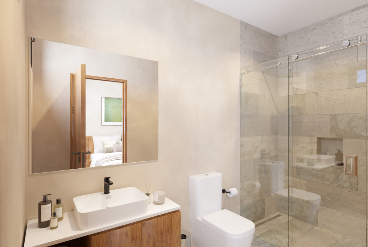 Nálu Sea Living - salle de bain, projet immobilier Team Dan Alex