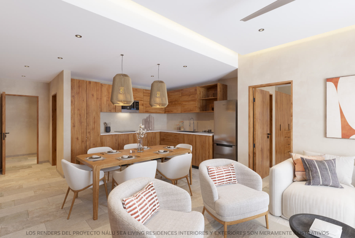 Nálu Sea Living - cuisine depto plus, projet immobilier Team Dan Alex