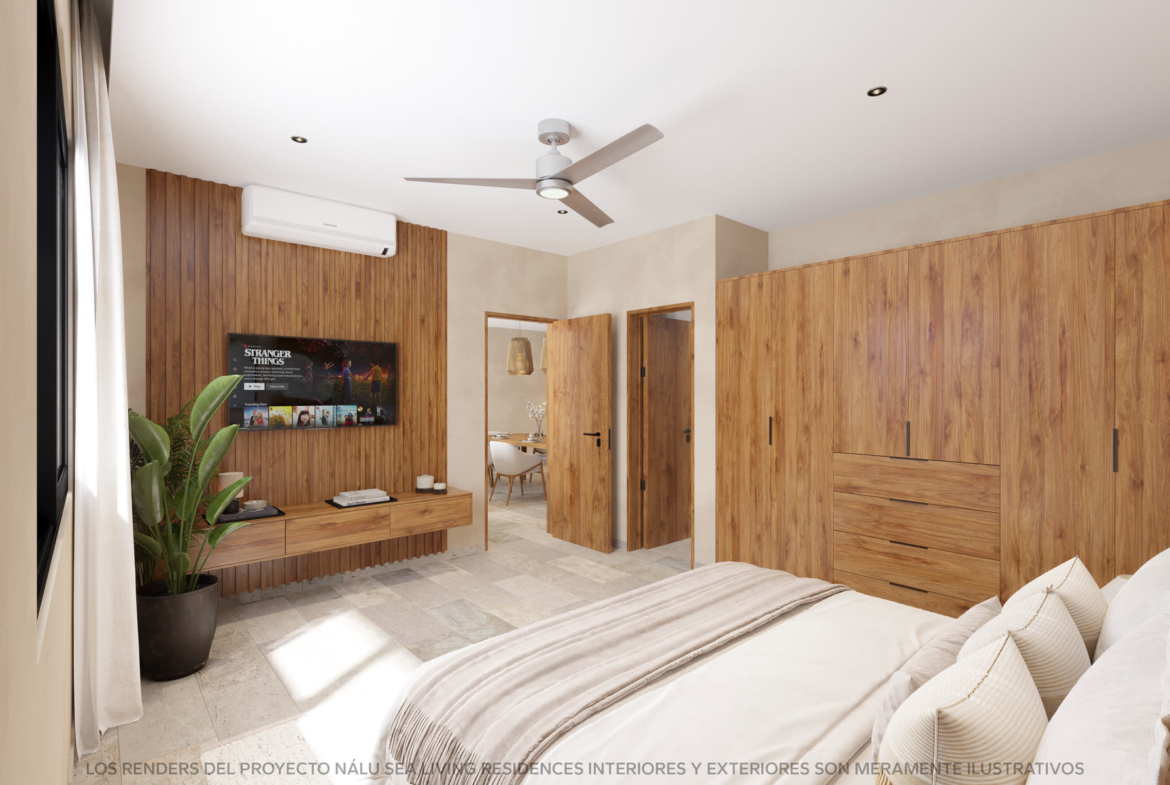 Nálu Sea Living - chambre principale, projet immobilier Team Dan Alex