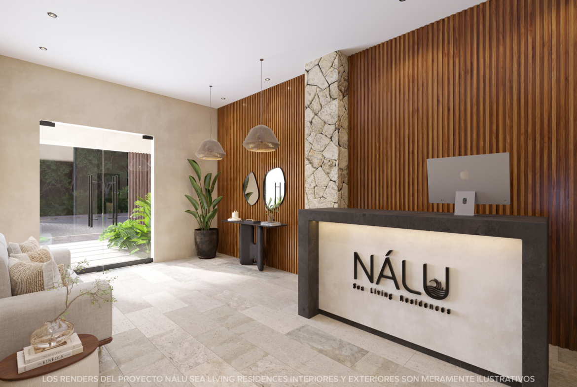 Nálu Sea Living - lobby, projet immobilier Team Dan Alex